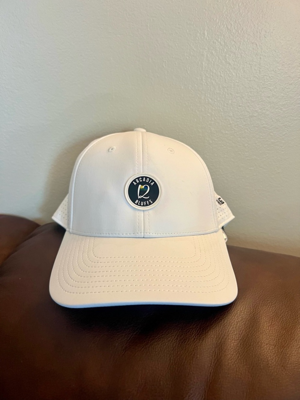 American Needle Arcadia Bluffs White Logo Golf Cap
